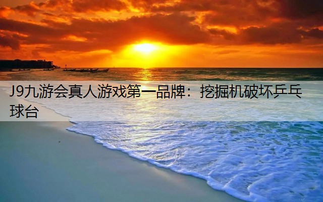 挖掘機破壞乒乓球臺